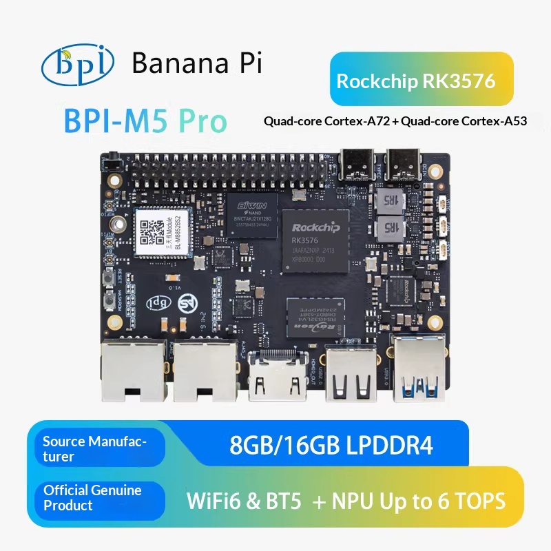 Banana Pi Bpi-M5 - กล่องประมวลผล Banana Pi BPI-M5 Pro Rockchip