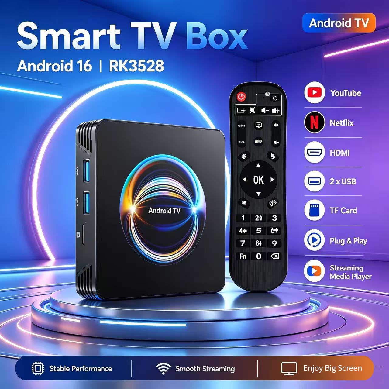 Khadas Vim4 8Gb - กล่องทีวี Android 16 X66 RK3528 Quad