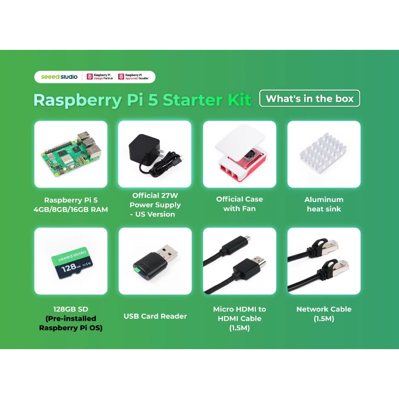 ชุดเริ่มต้น 5 ชุด – มาพร้อมหน่ - Raspberry Pi 5 8Gb Kit บทวิจารณ์และราคา
