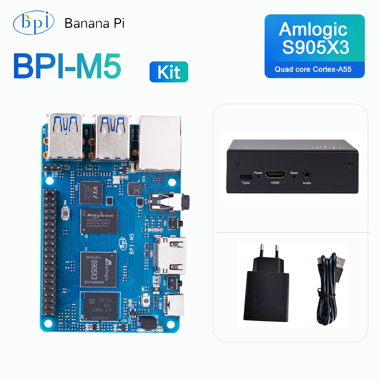 บอร์ดพัฒนา Banana Pi BPI-M5 ชุ - Banana Pi Bpi-M5 บทวิจารณ์และราคา
