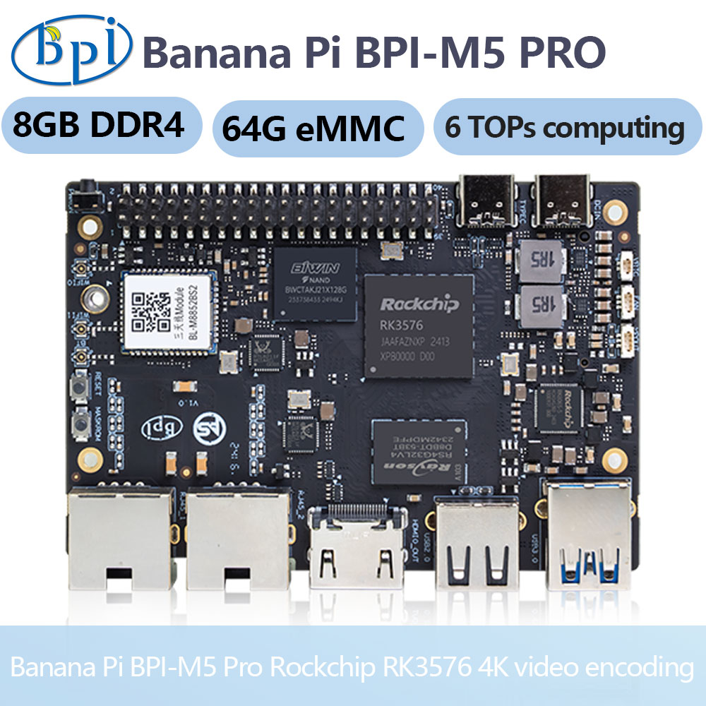 Banana Pi Bpi-m5 Pro Rockchip  - Banana Pi Bpi-M5 บทวิจารณ์และราคา